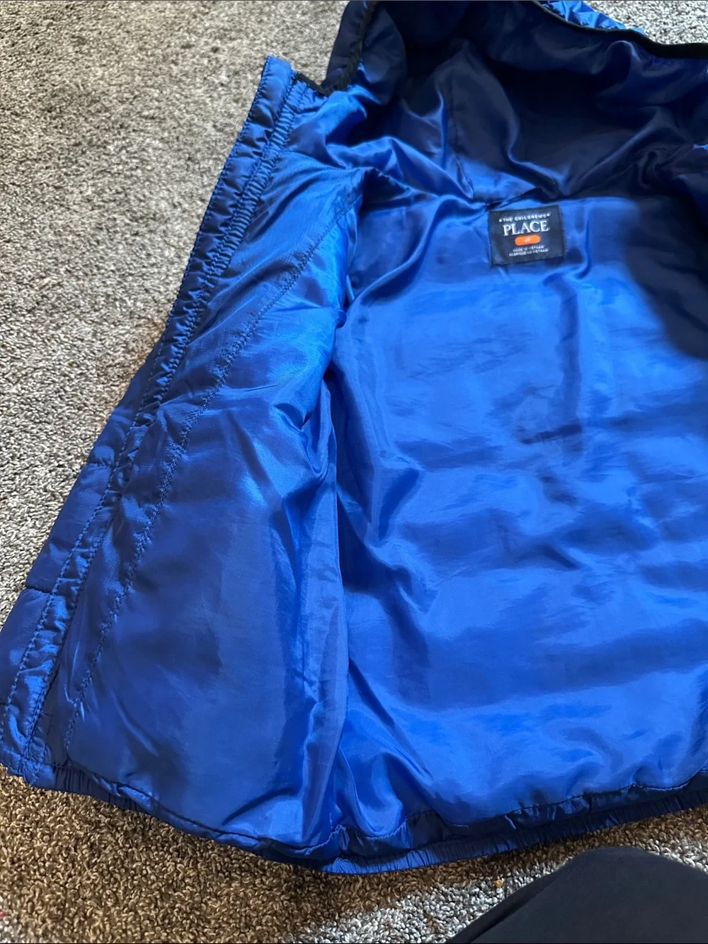 The Children's Place Royal Blue Hooded Puffer Jacket